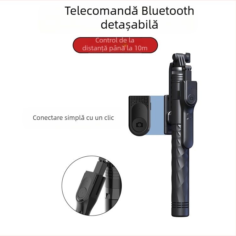Jmary Trepied pentru telefon cu Bluetooth, braț telescopic din aliaj, suport pe podea, sarcină 1 kg