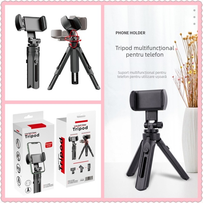 Trepied pentru telefon, pentru birou – model K530, ABS plastic, capacitate de încărcare până la 2 kg, greutate 80 g