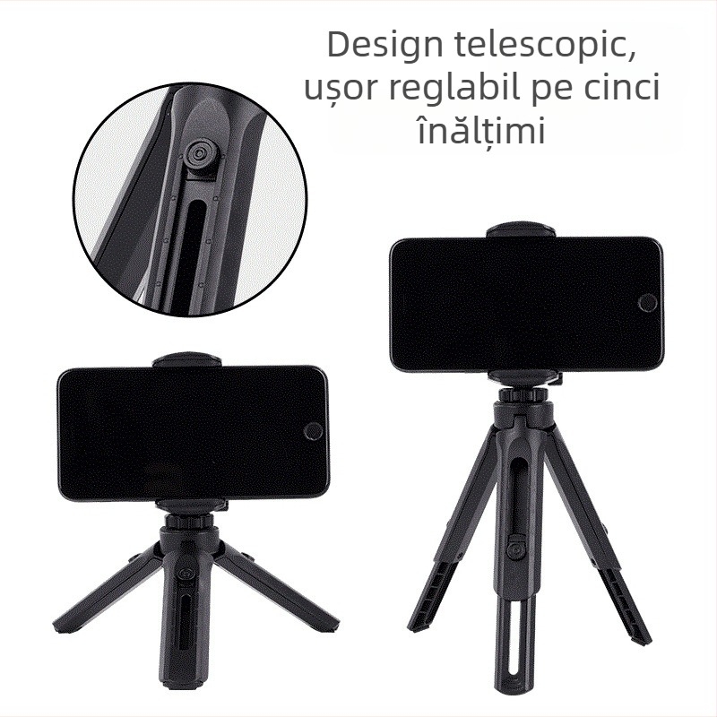 Trepied pentru telefon, pentru birou – model K530, ABS plastic, capacitate de încărcare până la 2 kg, greutate 80 g