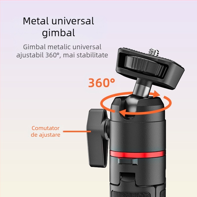 Mini stativ de birou lazy pentru cameră și telefon, construcție din aliaj, personalizabil, stil general