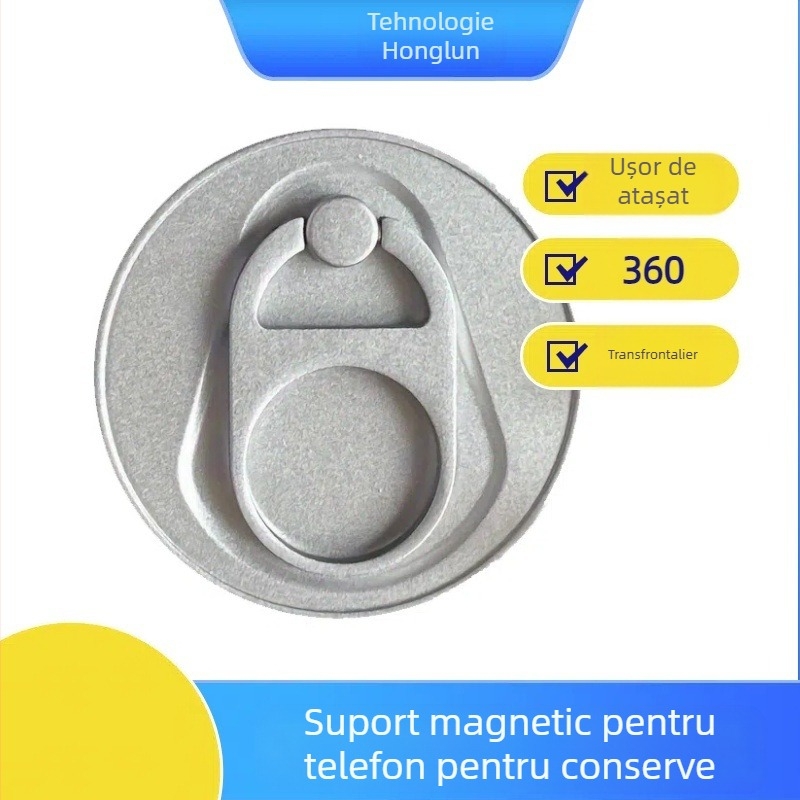 Suport de telefon tip inel din aliaj, cu fixare magnetică, design în formă de conservă Coca-Cola, personalizare disponibilă