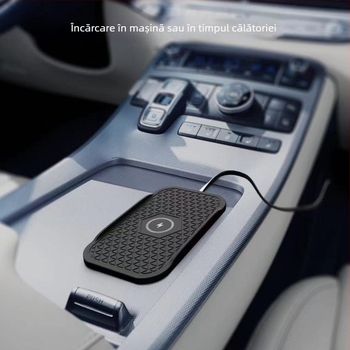 Încărcător wireless auto pentru Apple și Huawei – încărcare Qi de 15W, QC3.0, curent de ieșire 2A