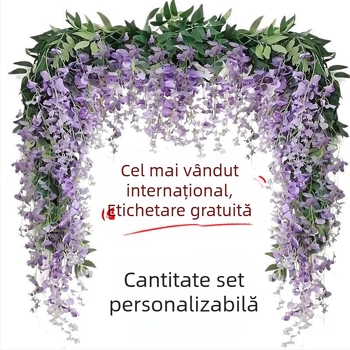 Zi Hao Liană artificială glicină — benzi pentru decor acasă, plastic cu flori de mătase, tehnică bone-stitch, varianta 19147864120