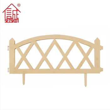 SEISHIN Gard de grădină Tip A – lemn imitat, din plastic, decor exterior