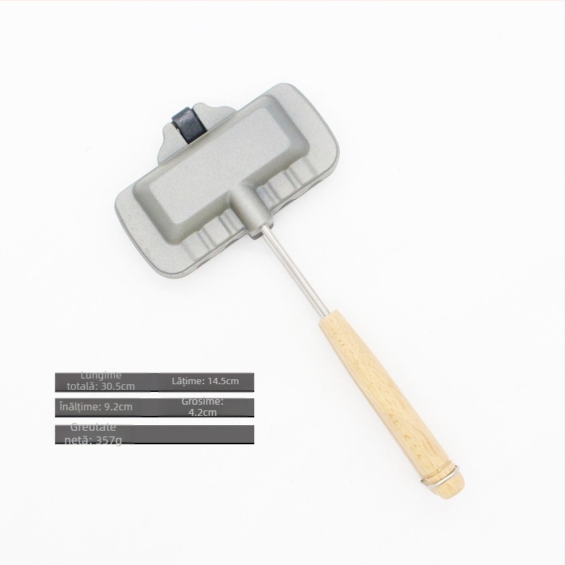 Junli formă dreptunghiulară pentru sandvișuri din aliaj de aluminiu, dublă față, acoperire antiaderentă, stil coreean