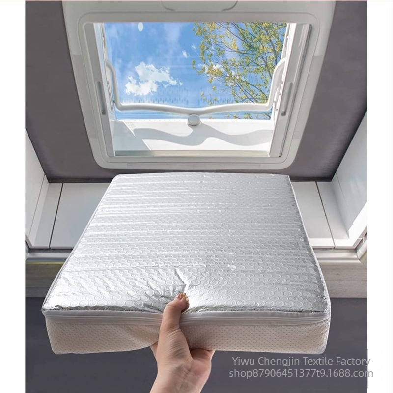 Capac de lucarnă pentru RV, cu folie de aluminiu pentru protecție termică, perdea de intimitate, montaj cu Velcro, universal pentru ferestrele mașinii