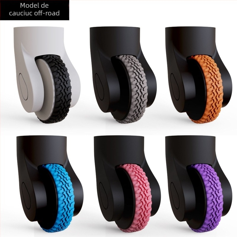 Pinli protecție pentru roțile de bagaje - silicon, rezistent la uzură, absorbție de șocuri, reducere a zgomotului, model geometric (rezistență la uzură, absorbție de șocuri, reducere a zgomotului)