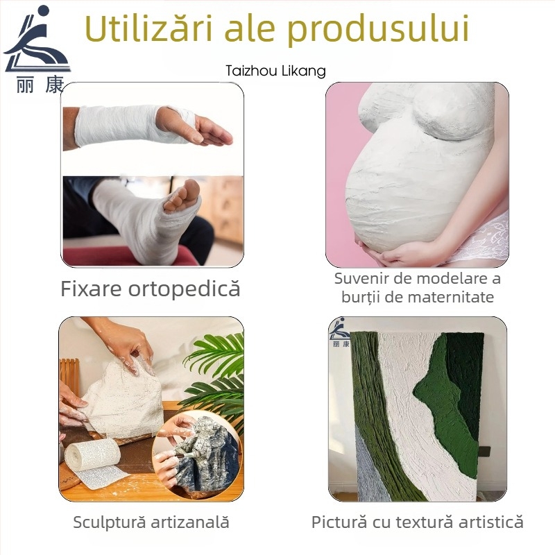 Bandaj din ipsos pentru ortopedie, din tifon; acoperă palmele, încheieturi, capul, talia, cotul, partea inferioară a piciorului, umerii, genunchiul și glezna; 120 role în cutie; protecție sportivă mixtă