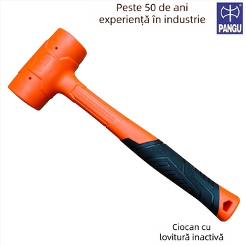 Ciocan de cauciuc cu cap PVC și mâner din plastic, rigid, pentru instalări în industrie și lucrări pe șantier — rezistent la șocuri