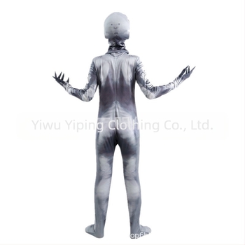 Costum de Halloween pentru copii cu schelet: costum întreg cu mască pentru joacă, țesătură milk silk și 80% poliester, siguranță Clasa A, potrivit pentru copii 3–8 ani