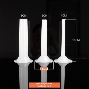 Bolmei furtun extins de umplere cârnați No.5, set din 3 piese – plastic pentru mașina de tocat carne