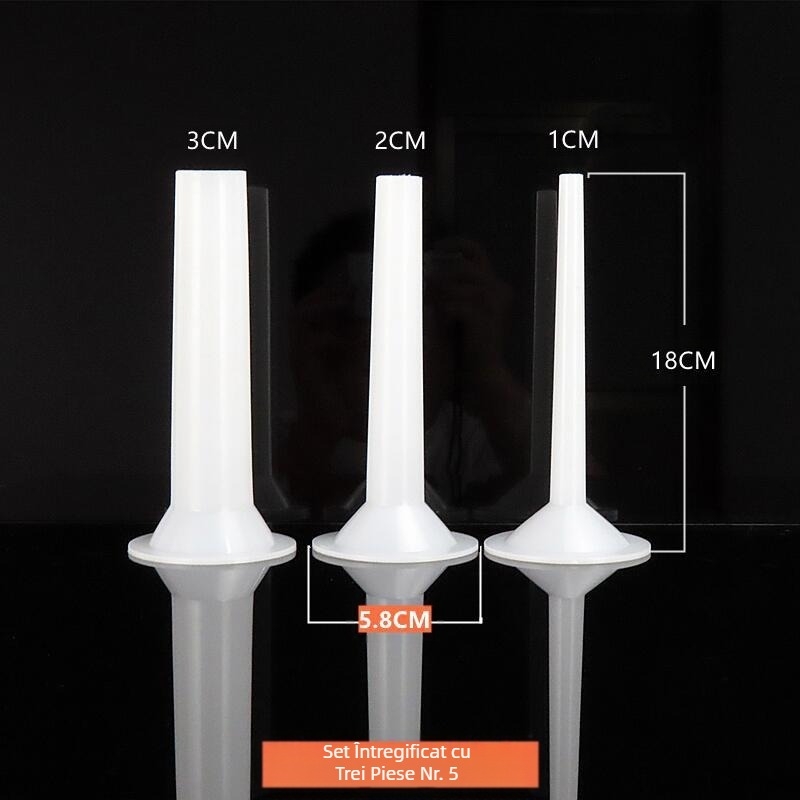 Bolmei furtun extins de umplere cârnați No.5, set din 3 piese – plastic pentru mașina de tocat carne