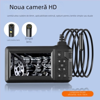 Endoscop industrial pentru conducte Jiuxi HD810 – sondă de 8 mm, unghi de vizualizare 70°, IP68 rezistent la apă, pentru conducte