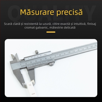 Caliper vernier din oțel inoxidabil, înaltă precizie, clasă industrială, pentru uz casnic