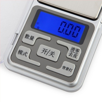 DH-668 cântar electronic pentru uz casnic, cântar compact și portabil, măsurare electronică, alimentare cu 2×AAA, multifuncțional, capacitate de măsurare până la 500 g