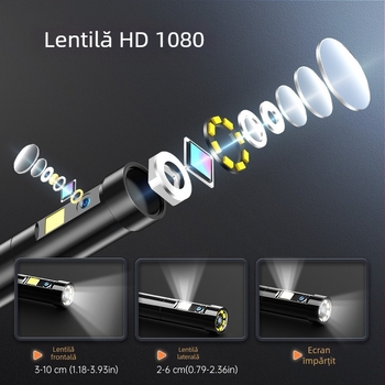ES03 Cameră endoscopică auto, sondă de 8 mm, unghi de vizualizare 70°, lungime de lucru 50 cm, 1080P, IP67 rezistentă la apă