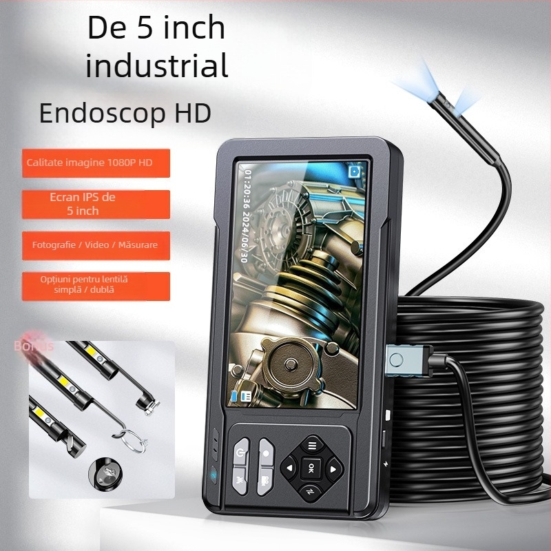 ES03 Cameră endoscopică auto, sondă de 8 mm, unghi de vizualizare 70°, lungime de lucru 50 cm, 1080P, IP67 rezistentă la apă