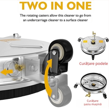 Yingxin Xinli Curățător cu presiune înaltă pentru șasiu și podea, oțel inoxidabil, 2-in-1 reglabil