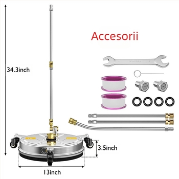 Yingxin Xinli Curățător cu presiune înaltă pentru șasiu și podea, oțel inoxidabil, 2-in-1 reglabil
