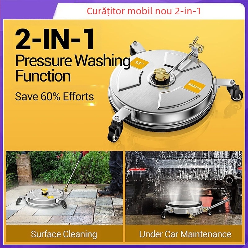 Yingxin Xinli Curățător cu presiune înaltă pentru șasiu și podea, oțel inoxidabil, 2-in-1 reglabil