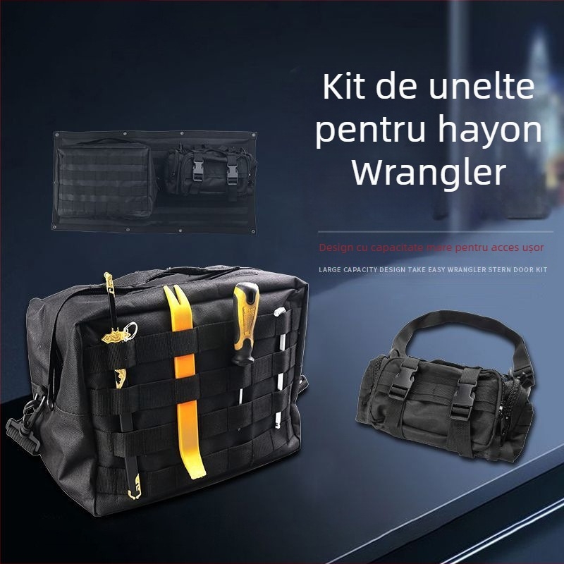 Geantă de depozitare pentru hayon – din pânză, cu mâner, pentru agățare