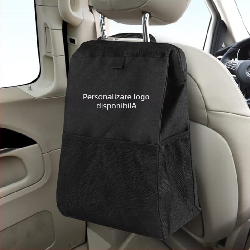 Geantă suspendată pentru gunoi auto, 20 L, din material Oxford, impermeabilă, geantă de depozitare pentru spatele scaunului