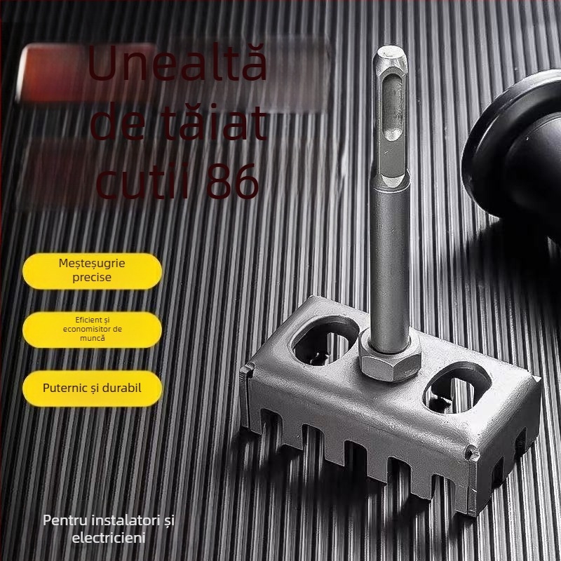 Instrument de perforare a gaurilor pătrate pentru cutii electrice — deschizător pentru canale și găuri în cutiile de cabluri, instrument cu mâner pătrat