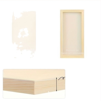 Set de 4 panouri din lemn pentru pictură — lemn de pin, stil pastoral