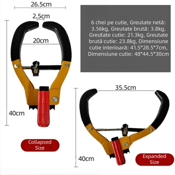 Încuietoare pentru anvelope auto cu mâner – model Tire lock, cilindru Plum Blossom, personalizabil, potrivit pentru anvelopele mașinii