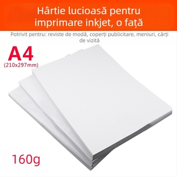 Hârtie lucioasă cu acoperire pe o singură parte, acoperire Casting, hârtie foto InkJet lucioasă, greutăți 120/180/200/230 g, pentru coperta de revistă