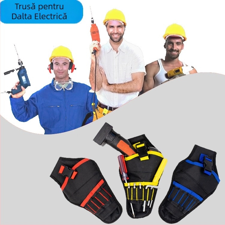 Huaying Banyan Geantă pentru unelte pe talie — 10 kg, pentru unelte electrice, construcții, întreținerea vehiculelor și depozitarea uneltelor; material: pânză Oxford