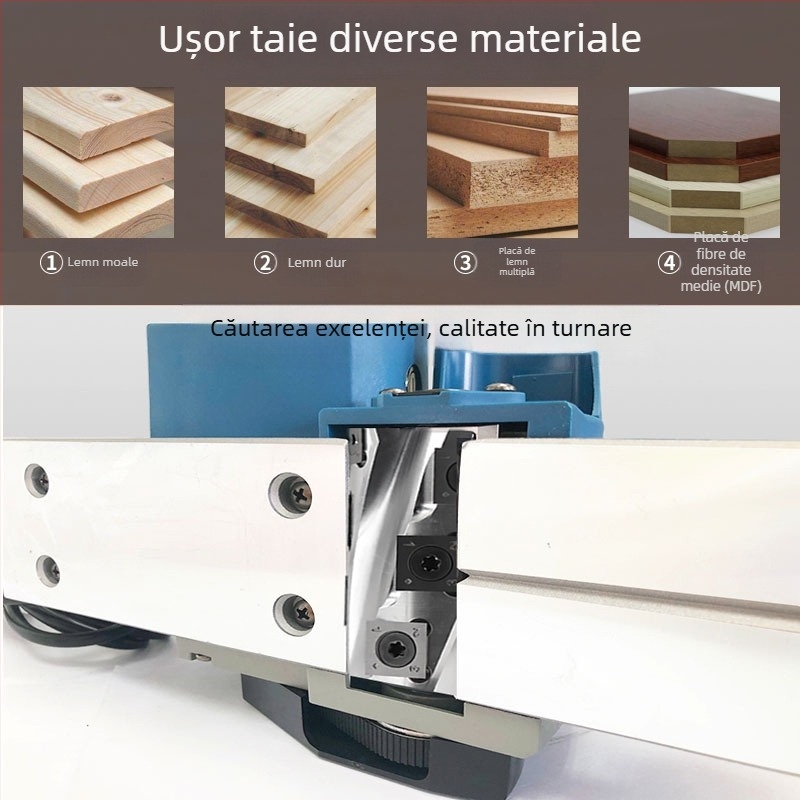 Planer electric pentru lemn cu lamă spirală de unică folosință, profilare și tăiere pe patru fețe (Xin Yangcheng; unelte pentru mașinile de prelucrare a lemnului; oțel molibden)