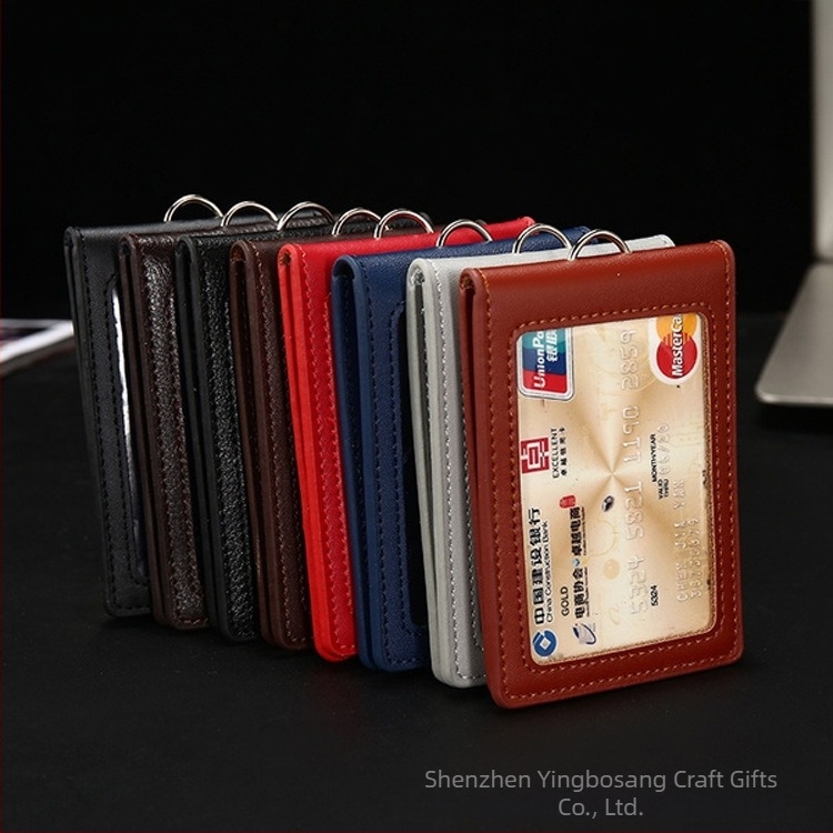 Suport din piele pentru ID cu șnur – Inbosan Work Card Holster-1, Tip Card, Imprimare Logo Can, Realizare manuală, Transfer termic, Serigrafie