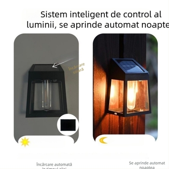 Wl11851 Lampă de perete LED pentru exterior, impermeabilă, întrerupător manual, timp de funcționare 6–12 ore