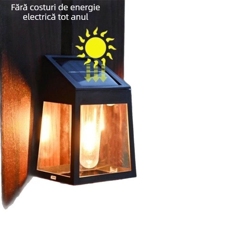 Wl11851 Lampă de perete LED pentru exterior, impermeabilă, întrerupător manual, timp de funcționare 6–12 ore