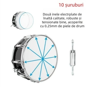 Tambur snare SG-SJG, cap sablat, stil de marș, marca Sgtjsgrx