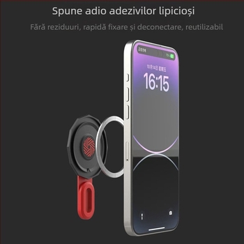Suport magnetic pentru telefon – rotație de 360°, pliabil, pentru birou, din aliaj de aluminiu