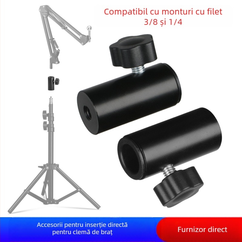 Xiangmy suport universal pentru telefon și tabletă pentru trepied, cu filet de 1/4" și gaură de 12 mm