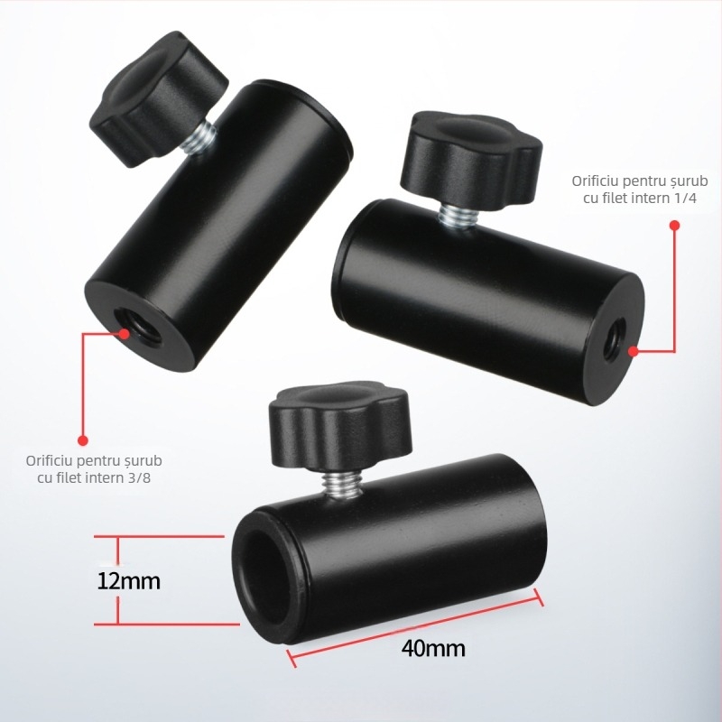 Xiangmy suport universal pentru telefon și tabletă pentru trepied, cu filet de 1/4" și gaură de 12 mm