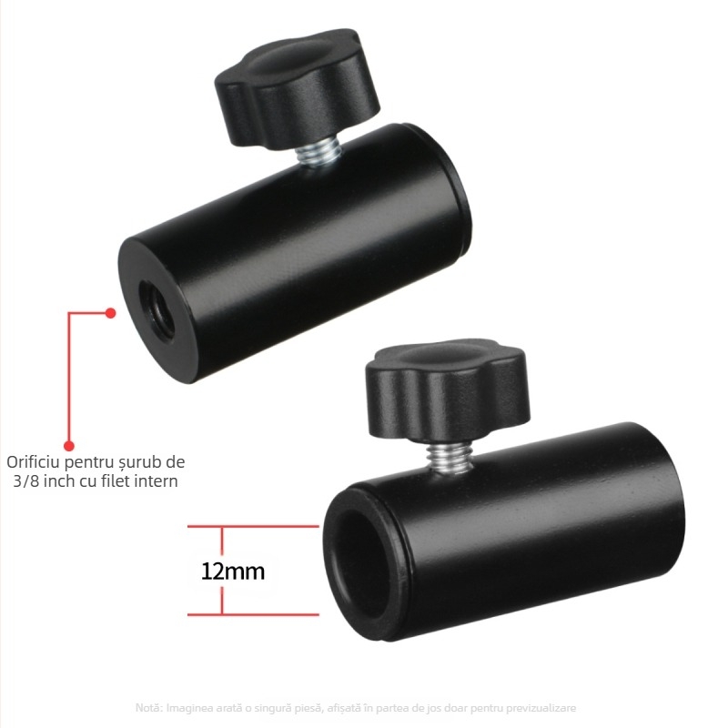 Xiangmy suport universal pentru telefon și tabletă pentru trepied, cu filet de 1/4" și gaură de 12 mm