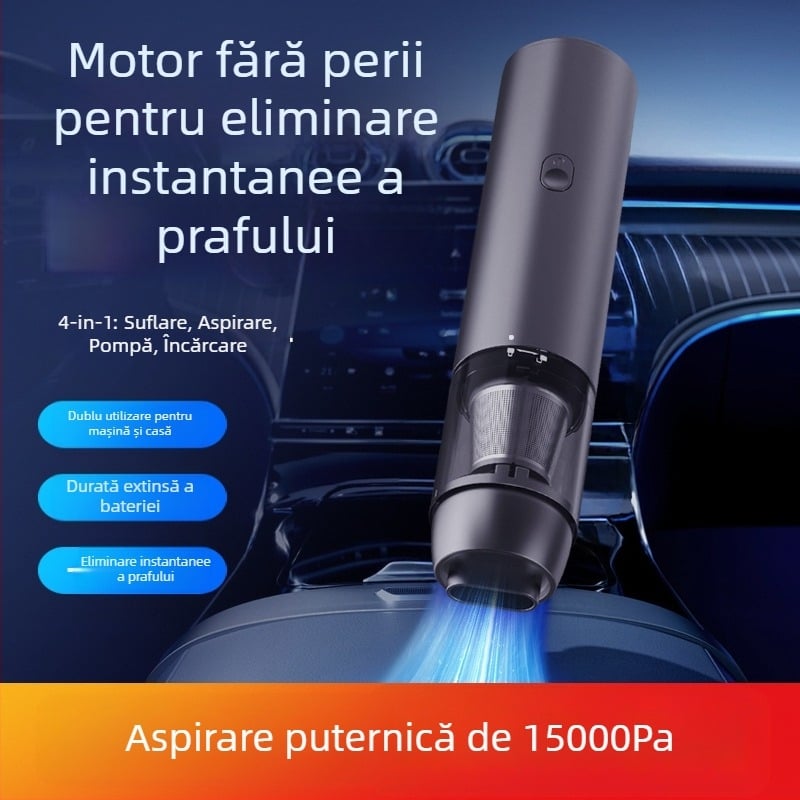Aspirator fără fir pentru mașină – 16000Pa aspirație, 7.4V, 100W, 4-in-1, reîncărcabil