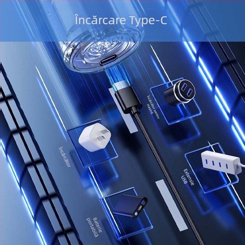 Aspirator fără fir pentru mașină – 16000Pa aspirație, 7.4V, 100W, 4-in-1, reîncărcabil
