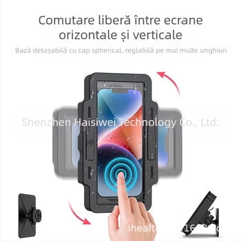 Suport pentru telefon montat pe perete, rotativ, cu ecran tactil, din plastic, OOPSCOOL