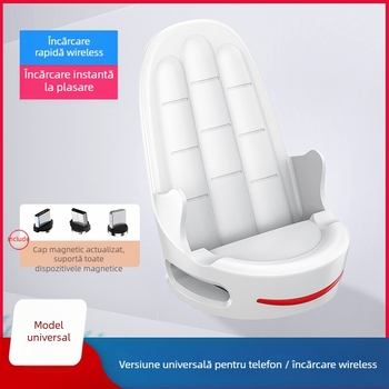 Suport de încărcare wireless cu magnet de 15W — suport de birou pentru telefon, orientare verticală sau orizontală