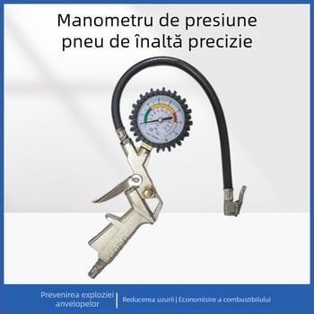 Manometru de presiune pentru anvelope cu cap de umflare – afișaj digital, precizie înaltă, interval de 220 psi