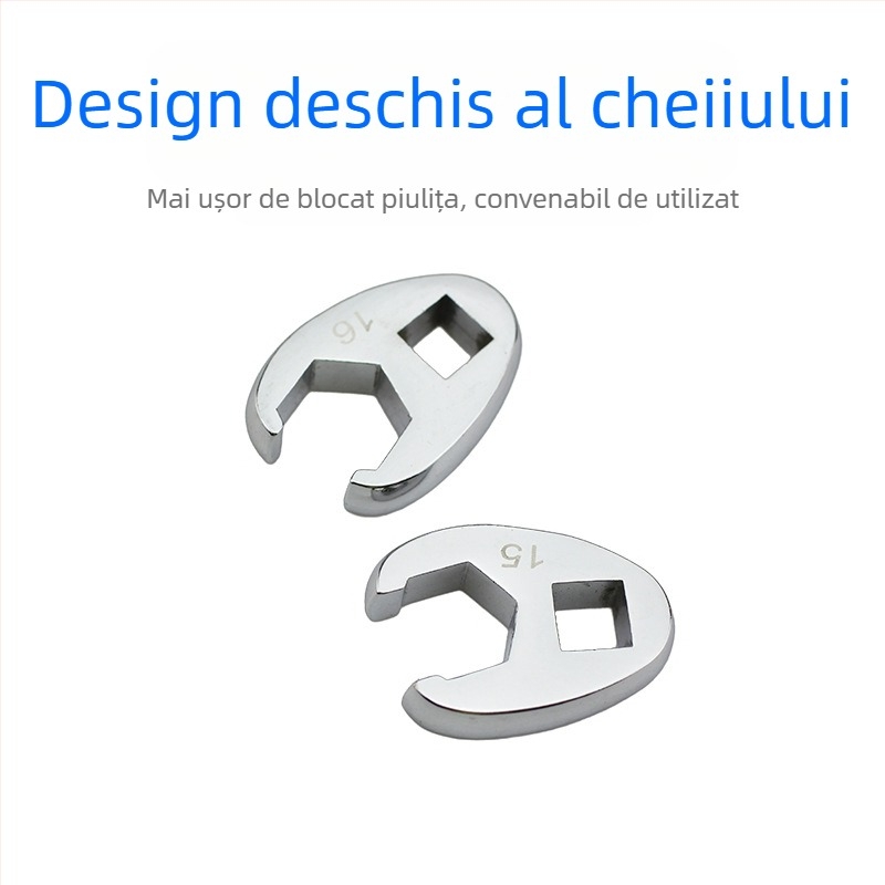 Cheie cu capete interschimbabile, cu capete deschise, în formă de L, din oțel carbon cromat, suprafață lustruită