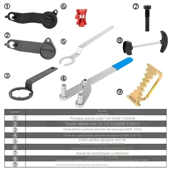 Unealtă de sincronizare a curelei de distribuție pentru motor EA211 | material: oțel crom-vanadiu | pentru motoare EA211 (1.4/1.4T/1.6) | greutate 4.3