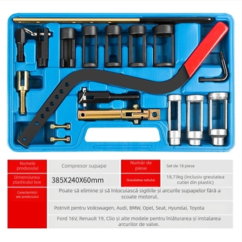 Clește pentru arc de supapă cu instrument de demontare/montaj al etanșării, înlocuire garnitură supapă — Brand: Mussen hall; Material: aliaj; Domeniu: reparații auto