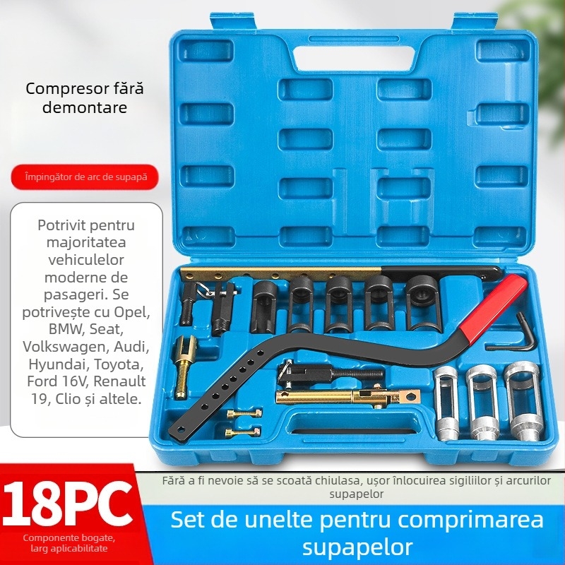 Clește pentru arc de supapă cu instrument de demontare/montaj al etanșării, înlocuire garnitură supapă — Brand: Mussen hall; Material: aliaj; Domeniu: reparații auto