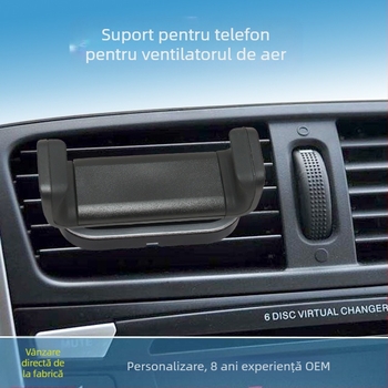 Suport pentru telefon pentru grila de ventilație a mașinii, rotire la 360°, montaj snap-on, seria Vent, universal pentru telefoane